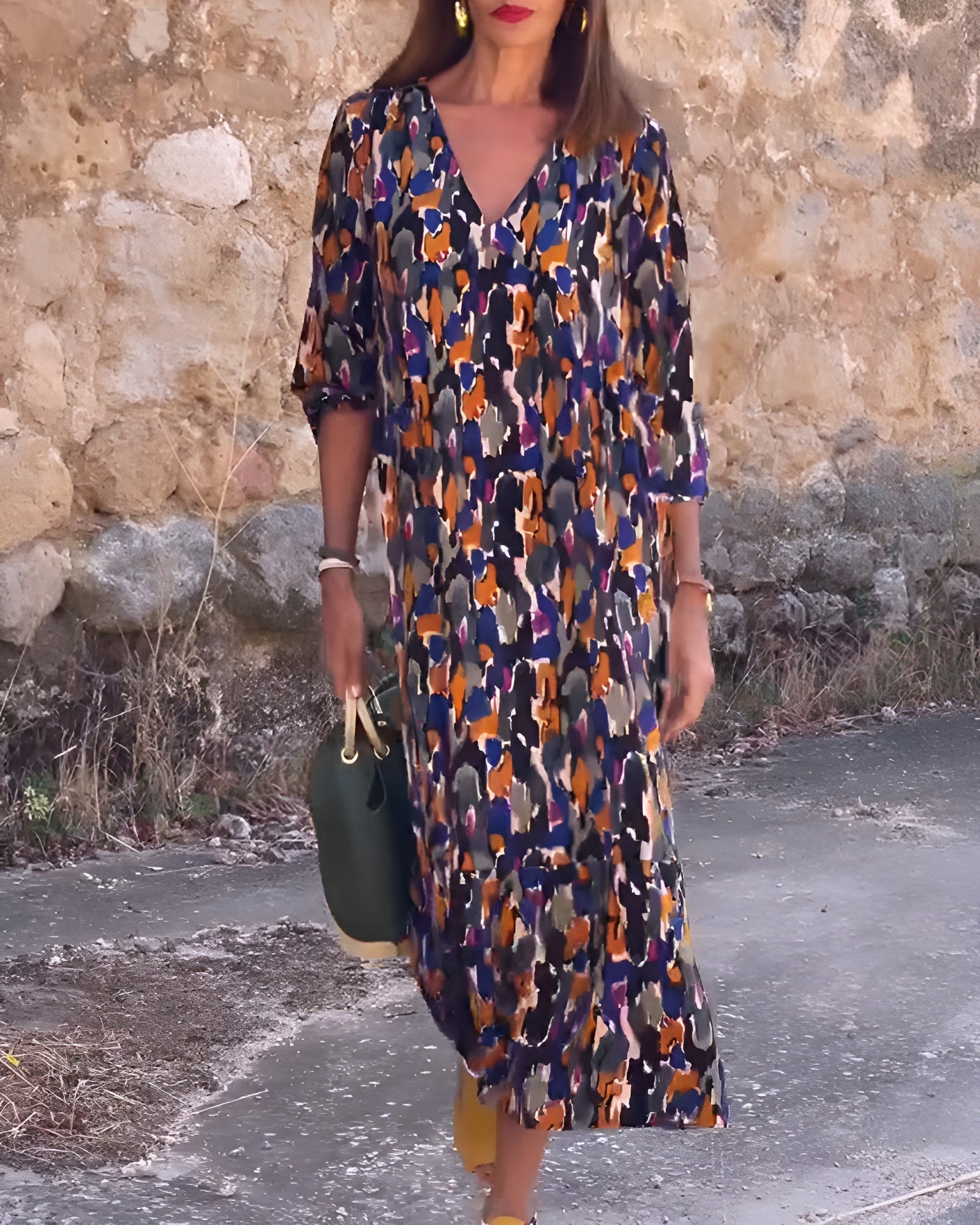Emma | Robe fluide à imprimé rétro