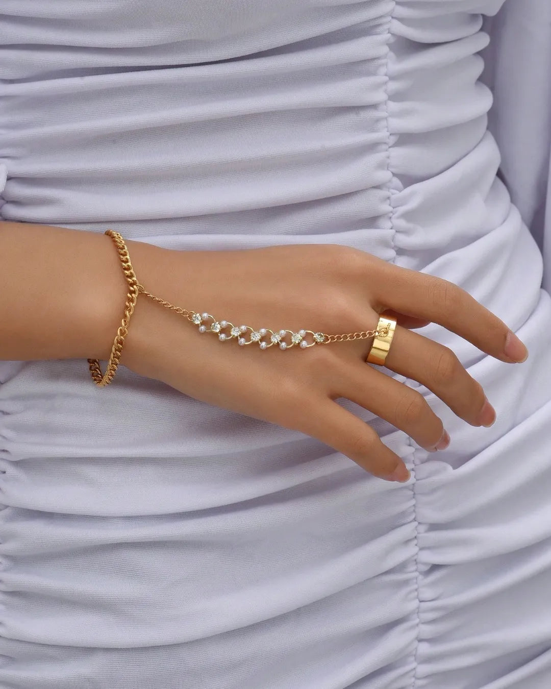 Vintage Ring With Heart Chain Bracelet by Coziqe – from ycjmn1-sr.myshopify.com