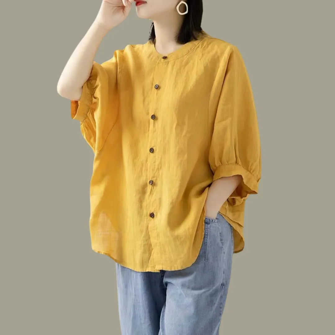 Blouse Coton Lin Décontractée