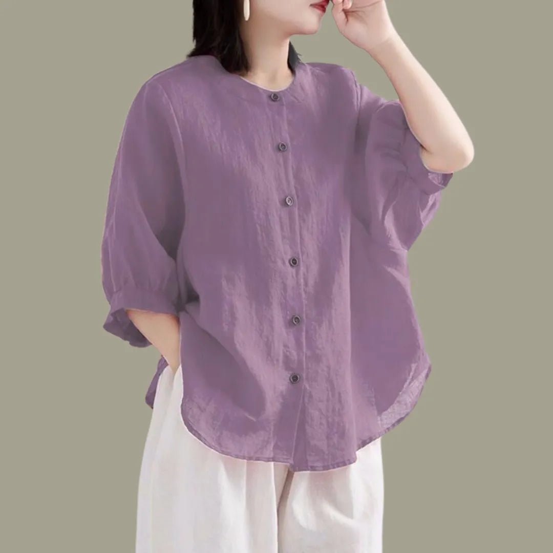 Blouse Coton Lin Décontractée