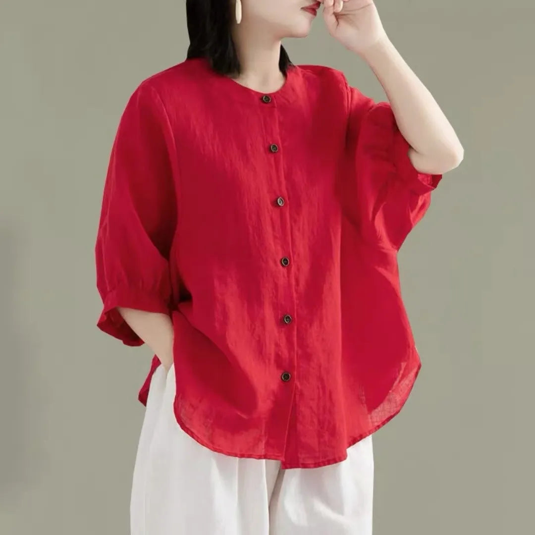 Blouse Coton Lin Décontractée