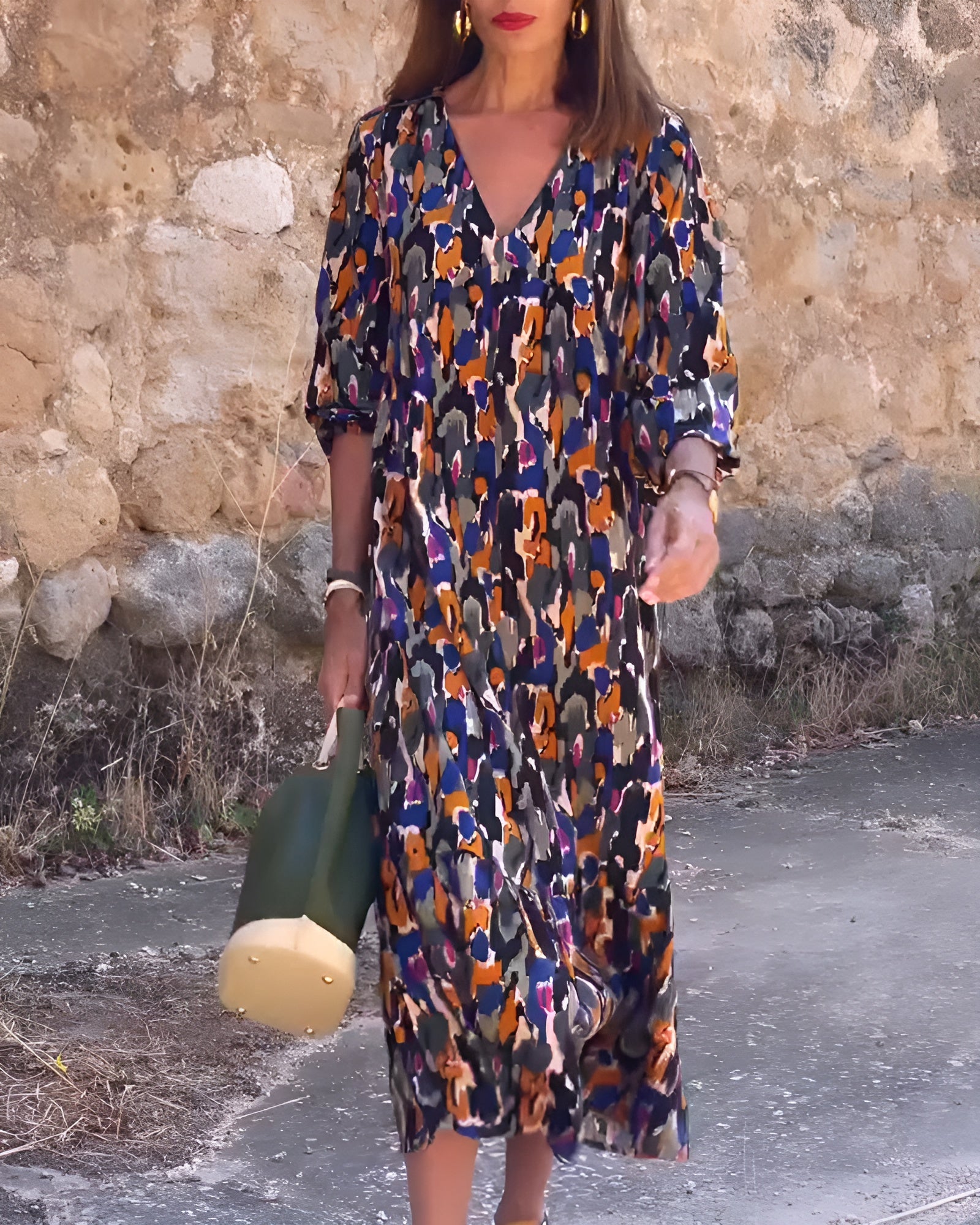 Emma | Robe fluide à imprimé rétro