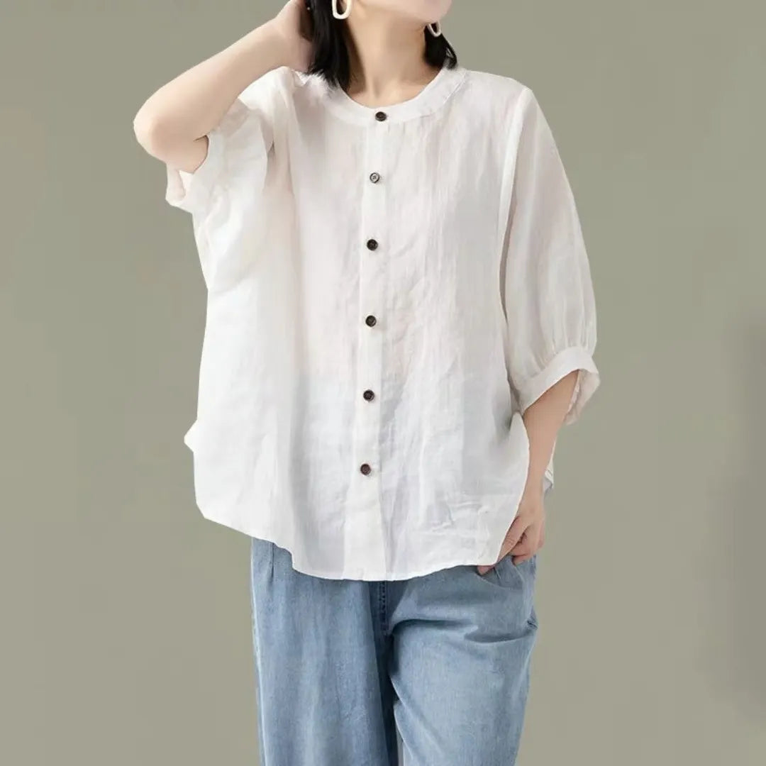 Blouse Coton Lin Décontractée