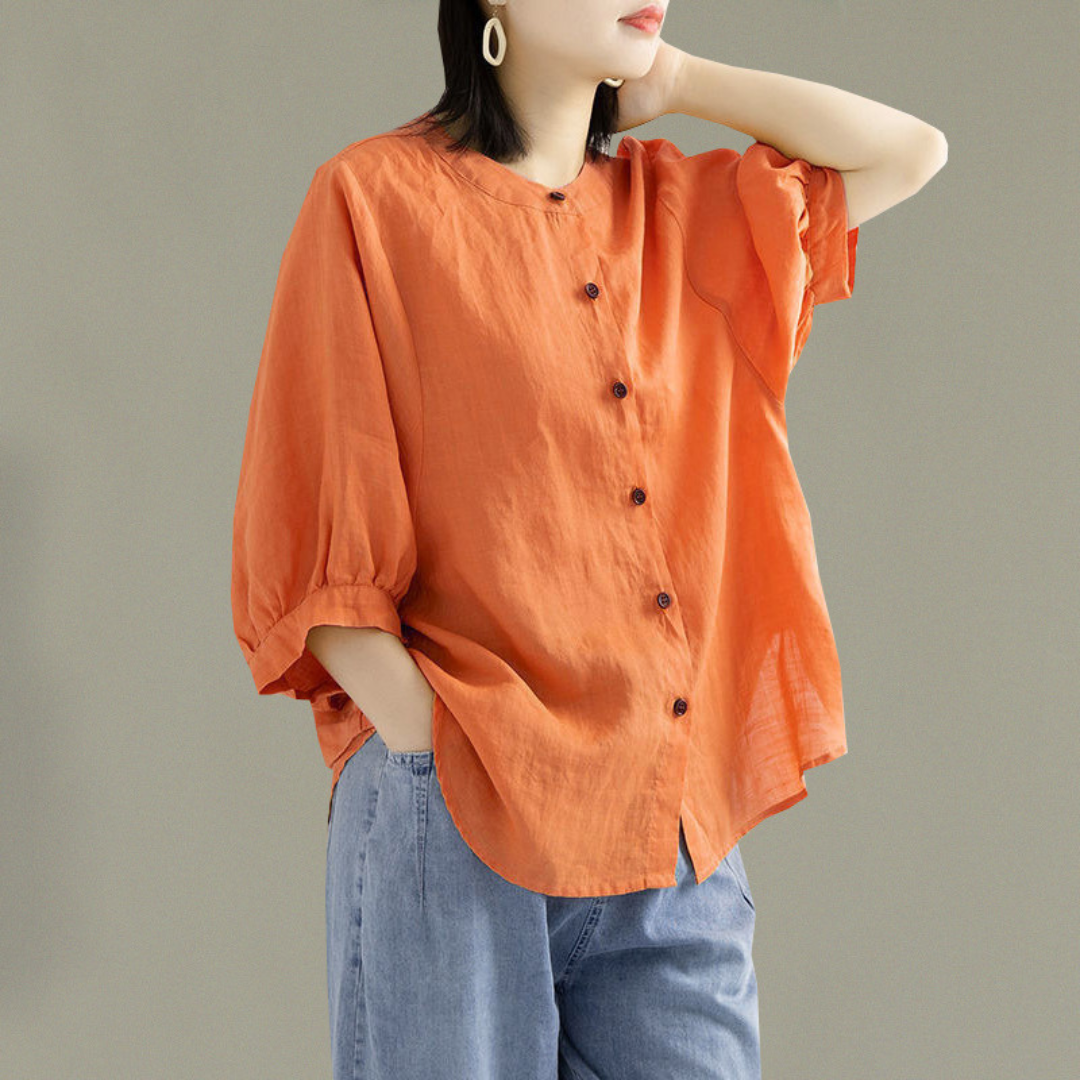 Blouse Coton Lin Décontractée