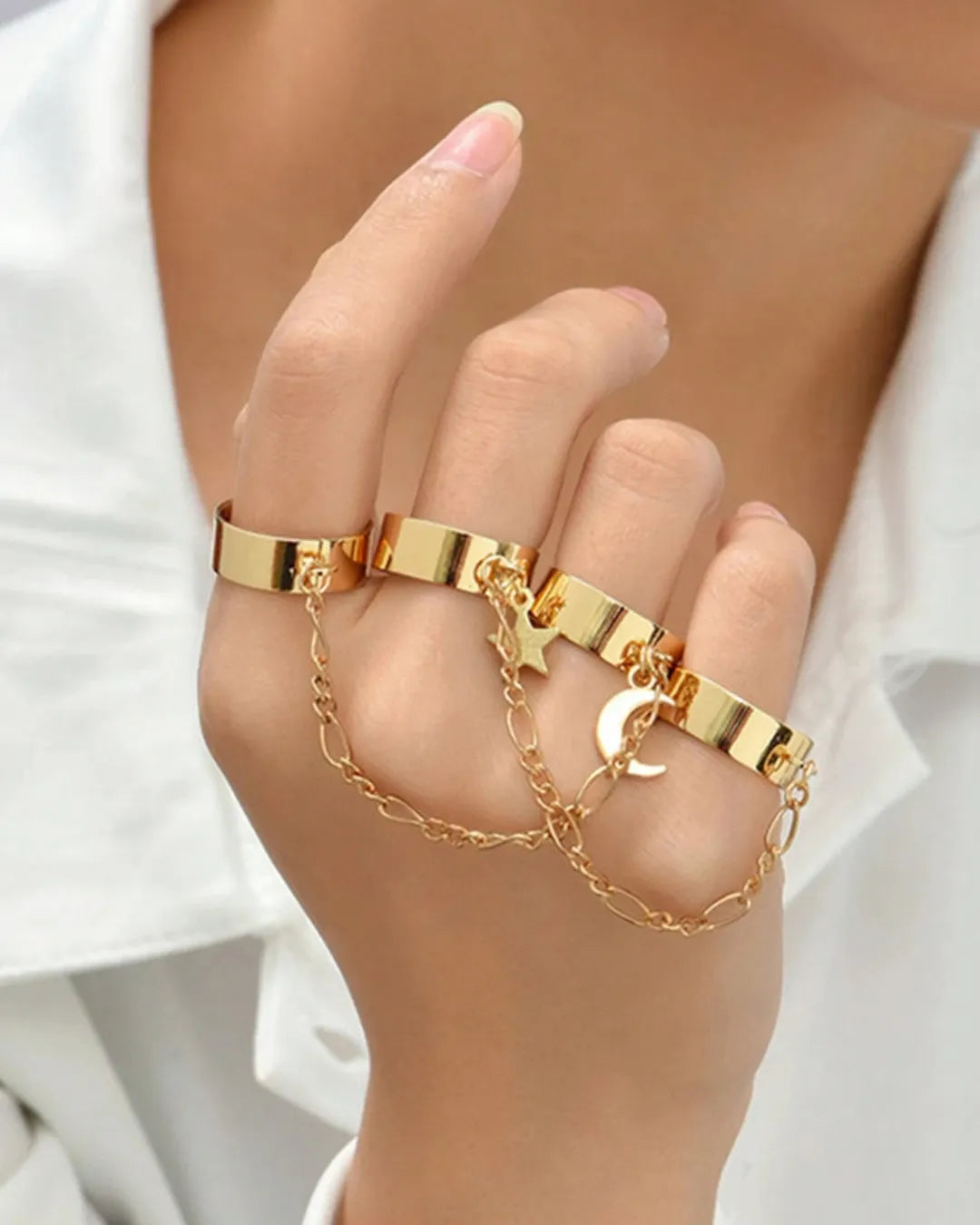 Vintage Ring With Heart Chain Bracelet by Coziqe –  from ycjmn1-sr.myshopify.com