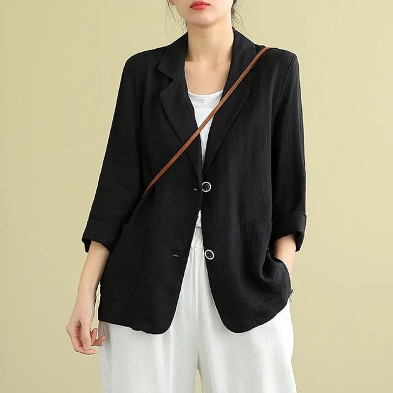 Blazer Fluide Élisa - Black | Coziqe