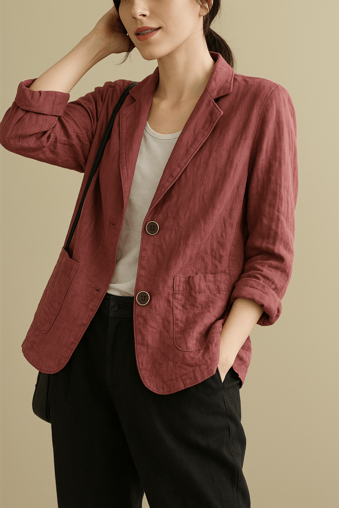 Blazer Fluide Élisa - Pink | Coziqe